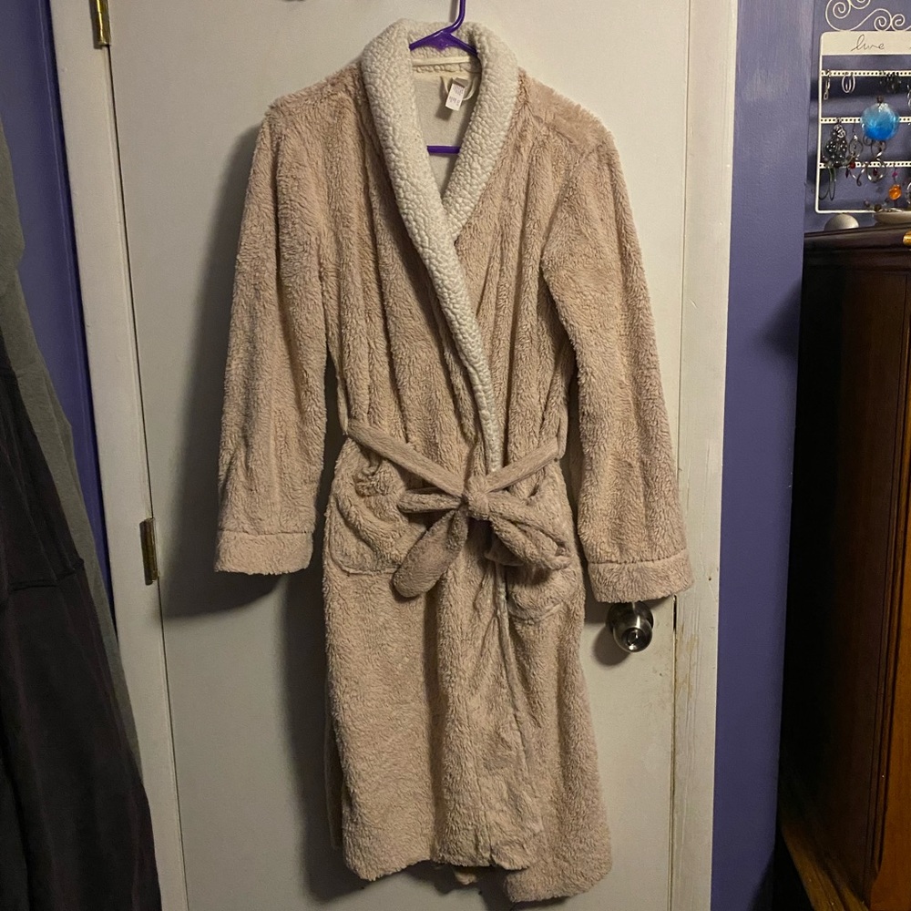 Pink and white robe